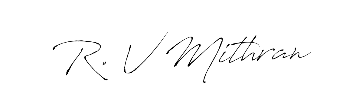 How to make R. V Mithran signature? Antro_Vectra is a professional autograph style. Create handwritten signature for R. V Mithran name. R. V Mithran signature style 6 images and pictures png