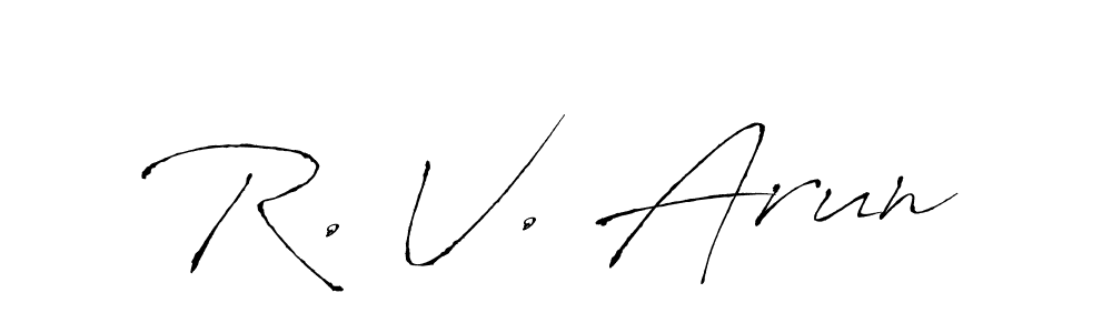 if you are searching for the best signature style for your name R. V. Arun. so please give up your signature search. here we have designed multiple signature styles  using Antro_Vectra. R. V. Arun signature style 6 images and pictures png