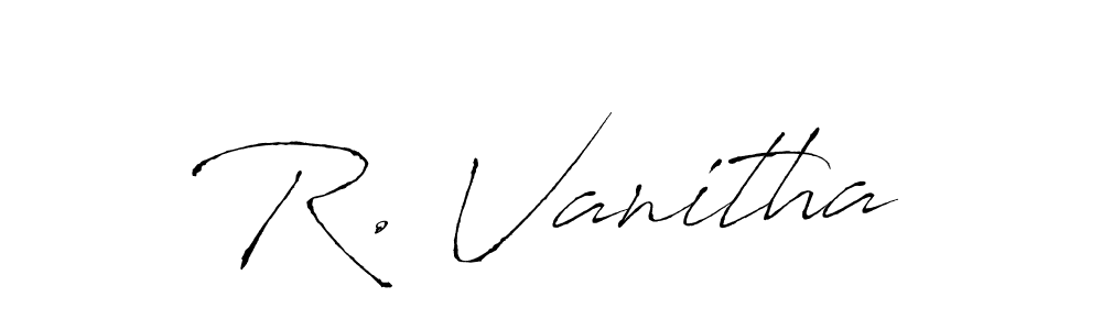 Use a signature maker to create a handwritten signature online. With this signature software, you can design (Antro_Vectra) your own signature for name R. Vanitha. R. Vanitha signature style 6 images and pictures png