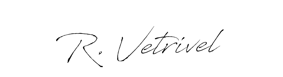 Create a beautiful signature design for name R. Vetrivel. With this signature (Antro_Vectra) fonts, you can make a handwritten signature for free. R. Vetrivel signature style 6 images and pictures png