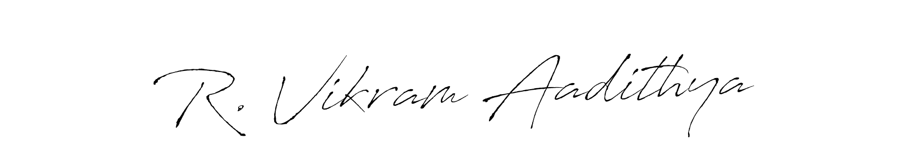 You can use this online signature creator to create a handwritten signature for the name R. Vikram Aadithya. This is the best online autograph maker. R. Vikram Aadithya signature style 6 images and pictures png