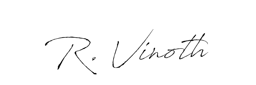 Antro_Vectra is a professional signature style that is perfect for those who want to add a touch of class to their signature. It is also a great choice for those who want to make their signature more unique. Get R. Vinoth name to fancy signature for free. R. Vinoth signature style 6 images and pictures png