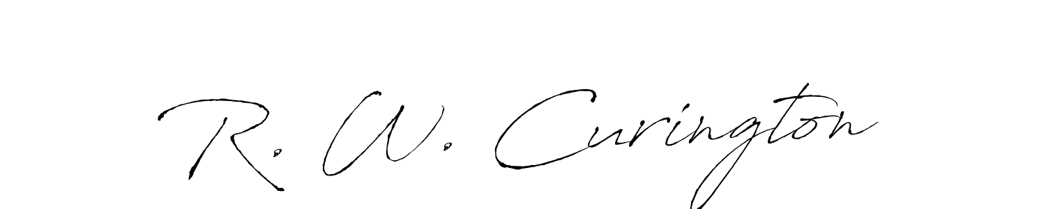 Antro_Vectra is a professional signature style that is perfect for those who want to add a touch of class to their signature. It is also a great choice for those who want to make their signature more unique. Get R. W. Curington name to fancy signature for free. R. W. Curington signature style 6 images and pictures png