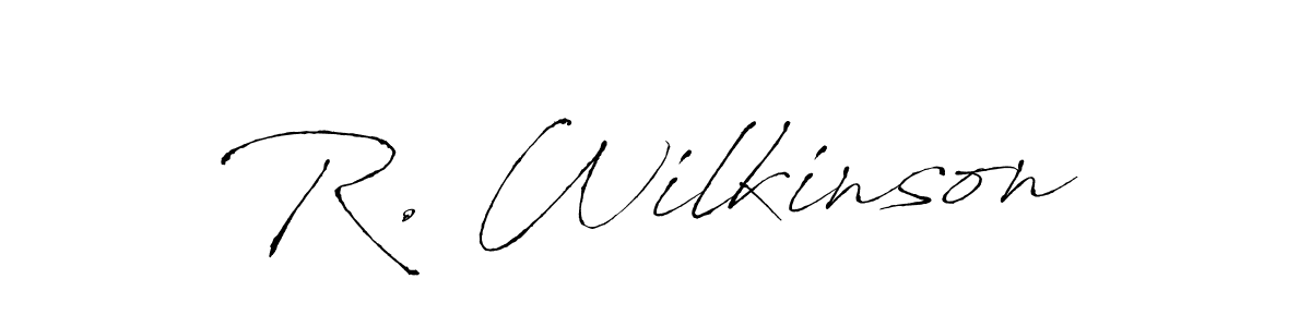 Design your own signature with our free online signature maker. With this signature software, you can create a handwritten (Antro_Vectra) signature for name R. Wilkinson. R. Wilkinson signature style 6 images and pictures png