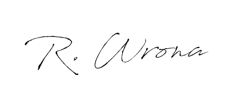 Similarly Antro_Vectra is the best handwritten signature design. Signature creator online .You can use it as an online autograph creator for name R. Wrona. R. Wrona signature style 6 images and pictures png