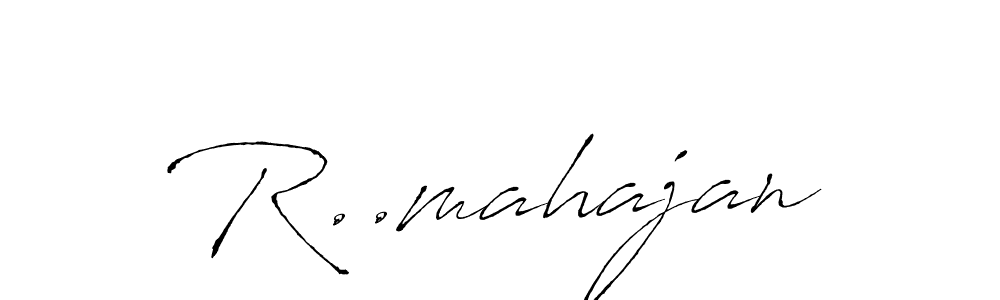 Design your own signature with our free online signature maker. With this signature software, you can create a handwritten (Antro_Vectra) signature for name R..mahajan. R..mahajan signature style 6 images and pictures png