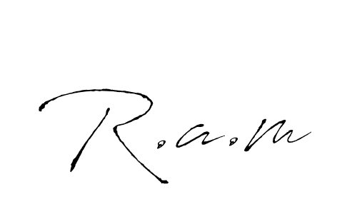 How to make R.a.m signature? Antro_Vectra is a professional autograph style. Create handwritten signature for R.a.m name. R.a.m signature style 6 images and pictures png