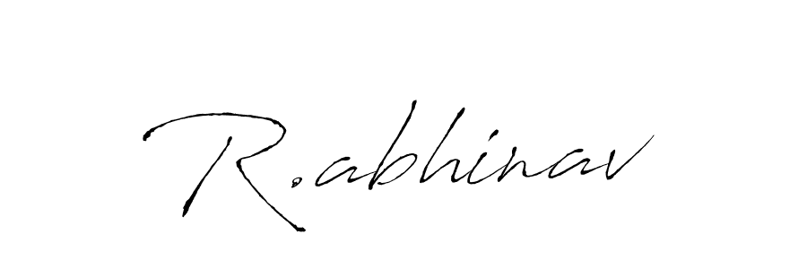 Make a beautiful signature design for name R.abhinav. With this signature (Antro_Vectra) style, you can create a handwritten signature for free. R.abhinav signature style 6 images and pictures png