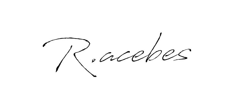 Also we have R.acebes name is the best signature style. Create professional handwritten signature collection using Antro_Vectra autograph style. R.acebes signature style 6 images and pictures png