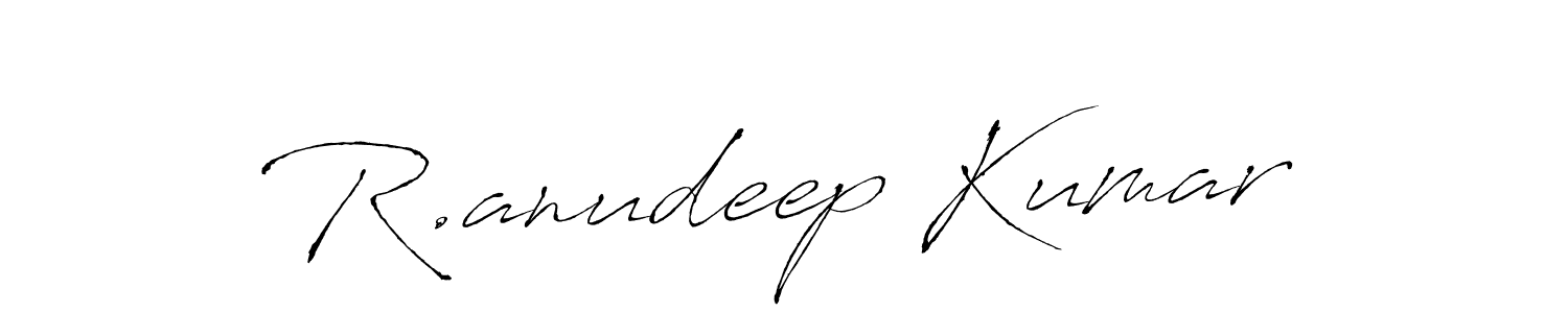 Make a beautiful signature design for name R.anudeep Kumar. With this signature (Antro_Vectra) style, you can create a handwritten signature for free. R.anudeep Kumar signature style 6 images and pictures png