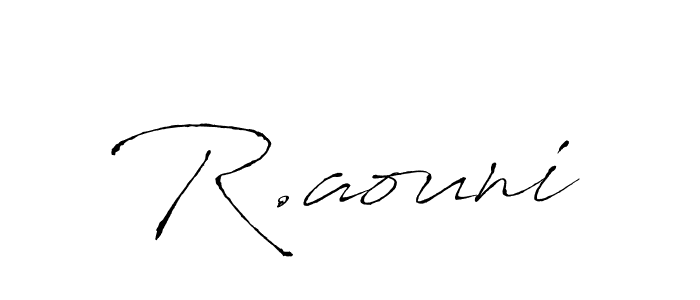 Similarly Antro_Vectra is the best handwritten signature design. Signature creator online .You can use it as an online autograph creator for name R.aouni. R.aouni signature style 6 images and pictures png