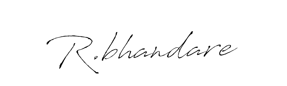 Create a beautiful signature design for name R.bhandare. With this signature (Antro_Vectra) fonts, you can make a handwritten signature for free. R.bhandare signature style 6 images and pictures png