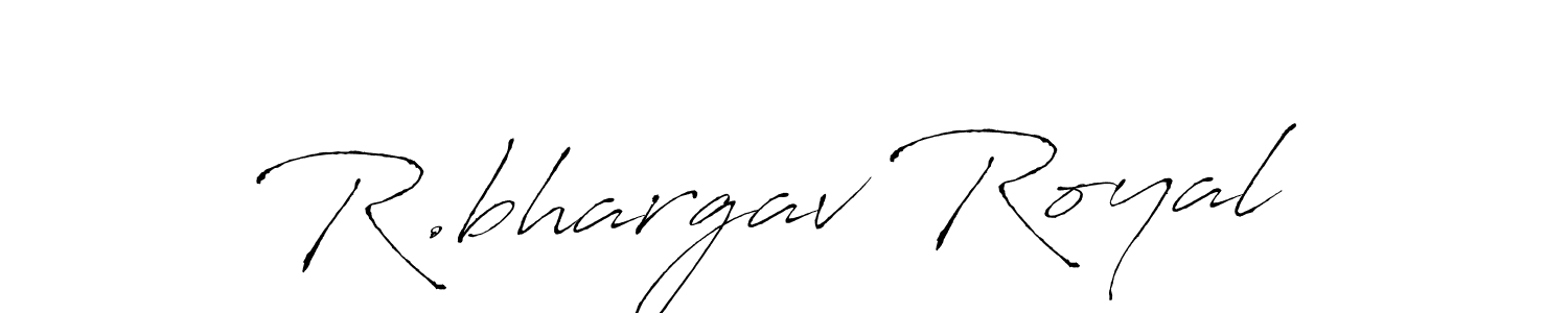 Use a signature maker to create a handwritten signature online. With this signature software, you can design (Antro_Vectra) your own signature for name R.bhargav Royal. R.bhargav Royal signature style 6 images and pictures png