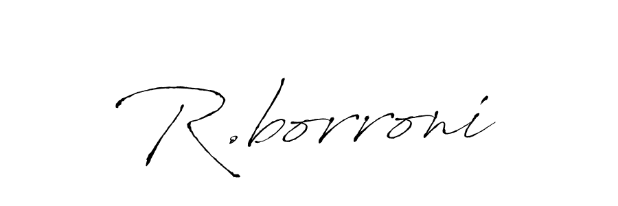 How to make R.borroni name signature. Use Antro_Vectra style for creating short signs online. This is the latest handwritten sign. R.borroni signature style 6 images and pictures png