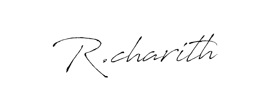 The best way (Antro_Vectra) to make a short signature is to pick only two or three words in your name. The name R.charith include a total of six letters. For converting this name. R.charith signature style 6 images and pictures png