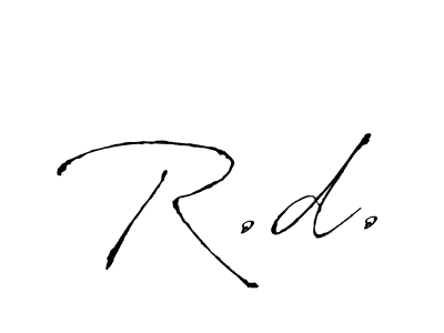 R.d. stylish signature style. Best Handwritten Sign (Antro_Vectra) for my name. Handwritten Signature Collection Ideas for my name R.d.. R.d. signature style 6 images and pictures png