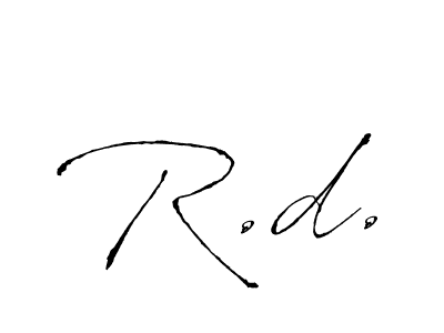 Use a signature maker to create a handwritten signature online. With this signature software, you can design (Antro_Vectra) your own signature for name R.d.. R.d. signature style 6 images and pictures png