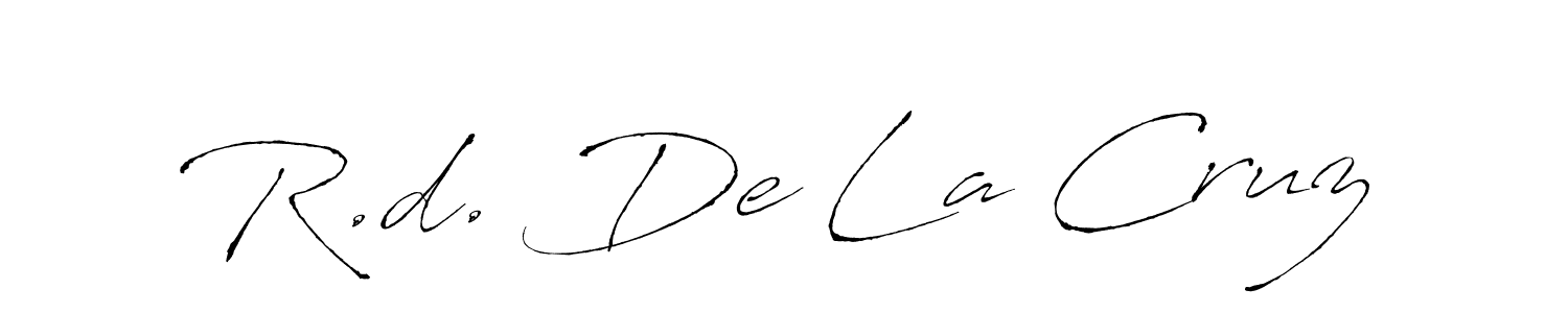 Once you've used our free online signature maker to create your best signature Antro_Vectra style, it's time to enjoy all of the benefits that R.d. De La Cruz name signing documents. R.d. De La Cruz signature style 6 images and pictures png