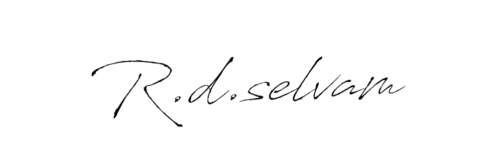 R.d.selvam stylish signature style. Best Handwritten Sign (Antro_Vectra) for my name. Handwritten Signature Collection Ideas for my name R.d.selvam. R.d.selvam signature style 6 images and pictures png