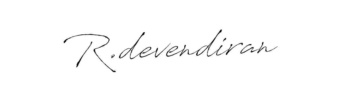 How to make R.devendiran signature? Antro_Vectra is a professional autograph style. Create handwritten signature for R.devendiran name. R.devendiran signature style 6 images and pictures png