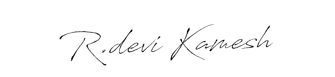 Use a signature maker to create a handwritten signature online. With this signature software, you can design (Antro_Vectra) your own signature for name R.devi Kamesh. R.devi Kamesh signature style 6 images and pictures png