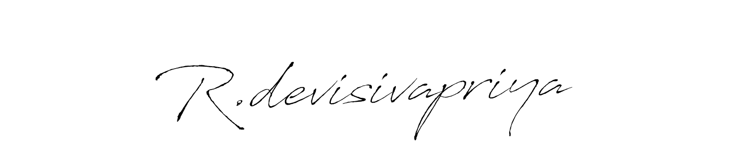 Make a beautiful signature design for name R.devisivapriya. With this signature (Antro_Vectra) style, you can create a handwritten signature for free. R.devisivapriya signature style 6 images and pictures png