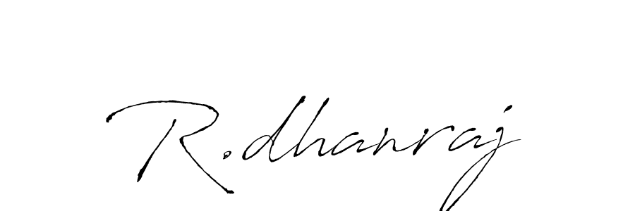 How to make R.dhanraj signature? Antro_Vectra is a professional autograph style. Create handwritten signature for R.dhanraj name. R.dhanraj signature style 6 images and pictures png