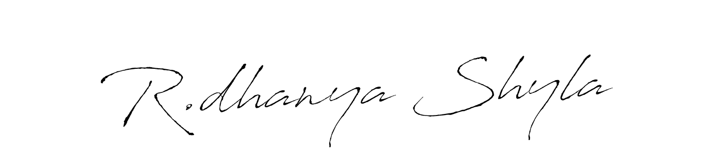 Make a beautiful signature design for name R.dhanya Shyla. Use this online signature maker to create a handwritten signature for free. R.dhanya Shyla signature style 6 images and pictures png