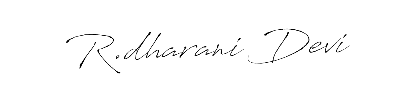 Make a beautiful signature design for name R.dharani Devi. With this signature (Antro_Vectra) style, you can create a handwritten signature for free. R.dharani Devi signature style 6 images and pictures png