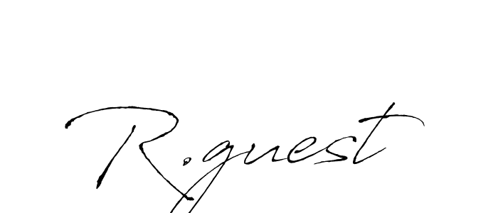 Make a beautiful signature design for name R.guest. With this signature (Antro_Vectra) style, you can create a handwritten signature for free. R.guest signature style 6 images and pictures png