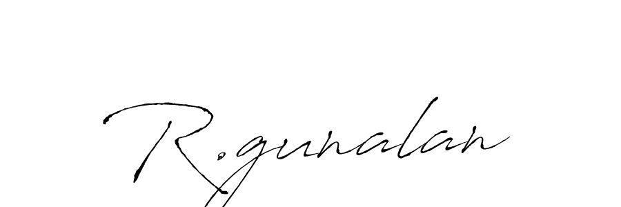 Create a beautiful signature design for name R.gunalan. With this signature (Antro_Vectra) fonts, you can make a handwritten signature for free. R.gunalan signature style 6 images and pictures png