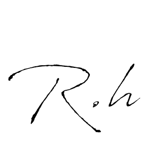 How to make R.h signature? Antro_Vectra is a professional autograph style. Create handwritten signature for R.h name. R.h signature style 6 images and pictures png