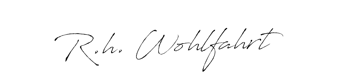 How to make R.h. Wohlfahrt name signature. Use Antro_Vectra style for creating short signs online. This is the latest handwritten sign. R.h. Wohlfahrt signature style 6 images and pictures png