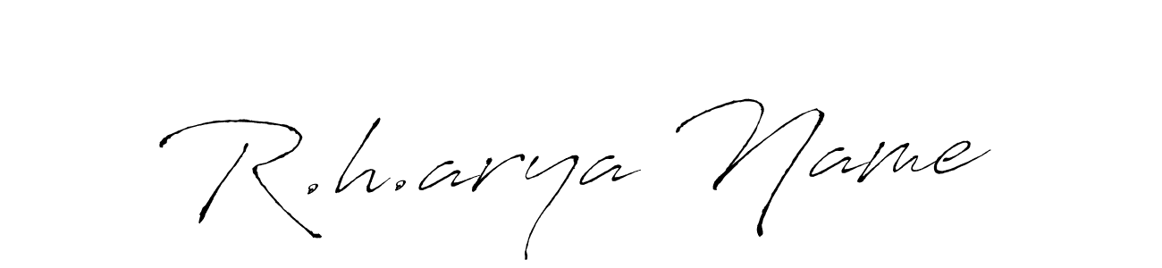 How to make R.h.arya Name name signature. Use Antro_Vectra style for creating short signs online. This is the latest handwritten sign. R.h.arya Name signature style 6 images and pictures png