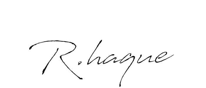 Create a beautiful signature design for name R.haque. With this signature (Antro_Vectra) fonts, you can make a handwritten signature for free. R.haque signature style 6 images and pictures png