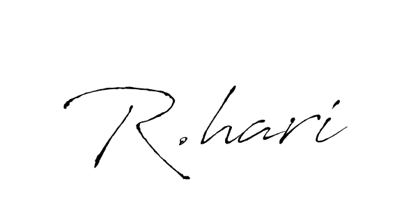 Use a signature maker to create a handwritten signature online. With this signature software, you can design (Antro_Vectra) your own signature for name R.hari. R.hari signature style 6 images and pictures png