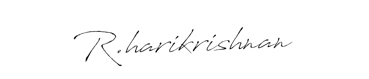 Design your own signature with our free online signature maker. With this signature software, you can create a handwritten (Antro_Vectra) signature for name R.harikrishnan. R.harikrishnan signature style 6 images and pictures png