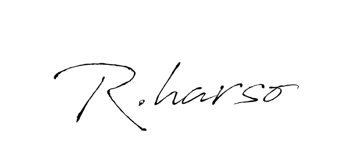 How to make R.harso name signature. Use Antro_Vectra style for creating short signs online. This is the latest handwritten sign. R.harso signature style 6 images and pictures png