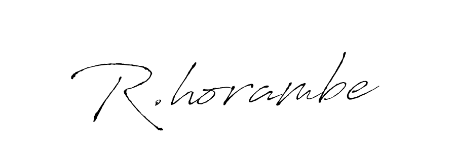 Create a beautiful signature design for name R.horambe. With this signature (Antro_Vectra) fonts, you can make a handwritten signature for free. R.horambe signature style 6 images and pictures png