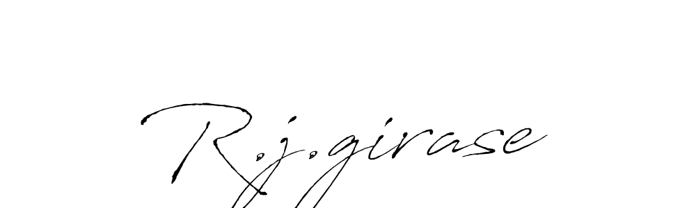 This is the best signature style for the R.j.girase name. Also you like these signature font (Antro_Vectra). Mix name signature. R.j.girase signature style 6 images and pictures png