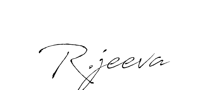 Create a beautiful signature design for name R.jeeva. With this signature (Antro_Vectra) fonts, you can make a handwritten signature for free. R.jeeva signature style 6 images and pictures png