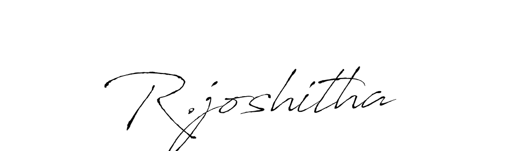 The best way (Antro_Vectra) to make a short signature is to pick only two or three words in your name. The name R.joshitha include a total of six letters. For converting this name. R.joshitha signature style 6 images and pictures png