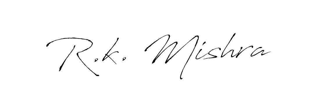 Antro_Vectra is a professional signature style that is perfect for those who want to add a touch of class to their signature. It is also a great choice for those who want to make their signature more unique. Get R.k. Mishra name to fancy signature for free. R.k. Mishra signature style 6 images and pictures png