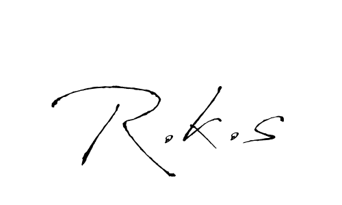 R.k.s stylish signature style. Best Handwritten Sign (Antro_Vectra) for my name. Handwritten Signature Collection Ideas for my name R.k.s. R.k.s signature style 6 images and pictures png