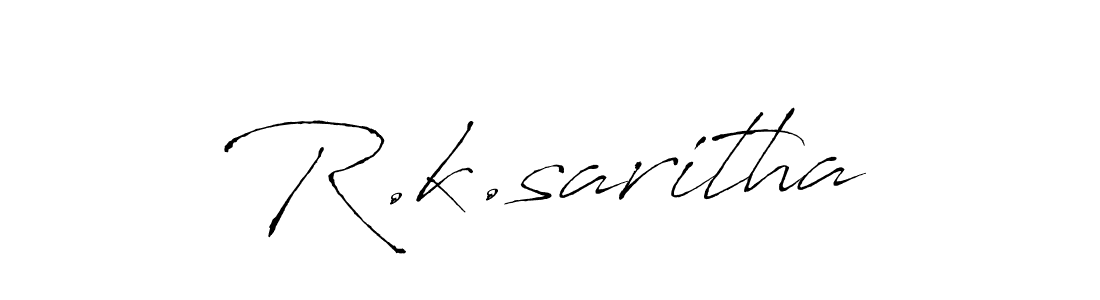 Antro_Vectra is a professional signature style that is perfect for those who want to add a touch of class to their signature. It is also a great choice for those who want to make their signature more unique. Get R.k.saritha name to fancy signature for free. R.k.saritha signature style 6 images and pictures png