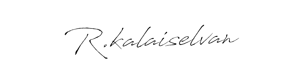 Antro_Vectra is a professional signature style that is perfect for those who want to add a touch of class to their signature. It is also a great choice for those who want to make their signature more unique. Get R.kalaiselvan name to fancy signature for free. R.kalaiselvan signature style 6 images and pictures png