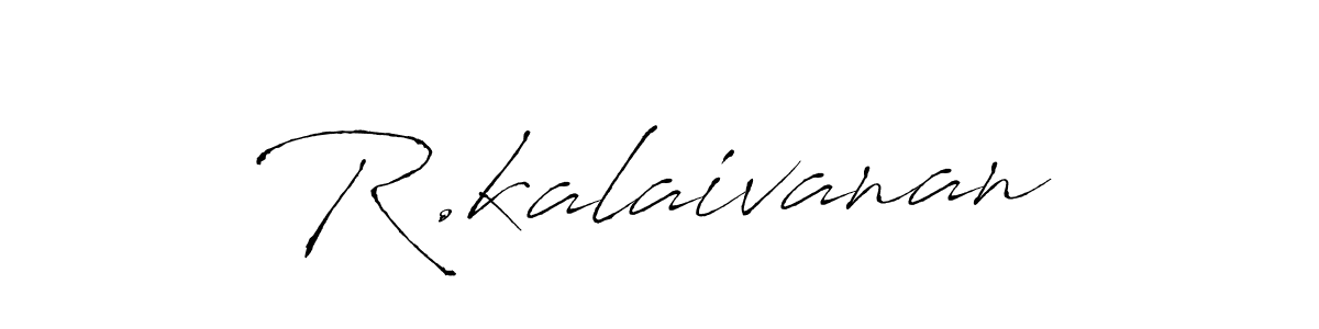Design your own signature with our free online signature maker. With this signature software, you can create a handwritten (Antro_Vectra) signature for name R.kalaivanan. R.kalaivanan signature style 6 images and pictures png