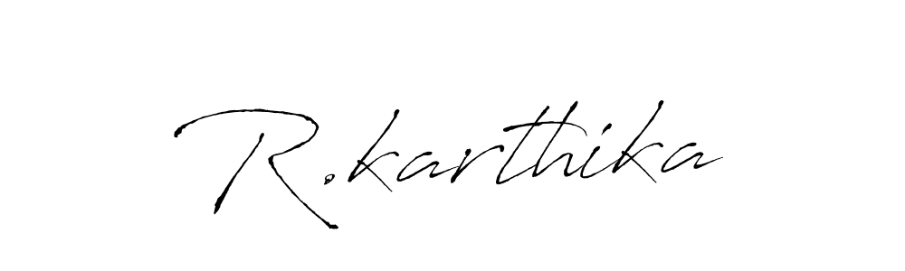if you are searching for the best signature style for your name R.karthika. so please give up your signature search. here we have designed multiple signature styles  using Antro_Vectra. R.karthika signature style 6 images and pictures png