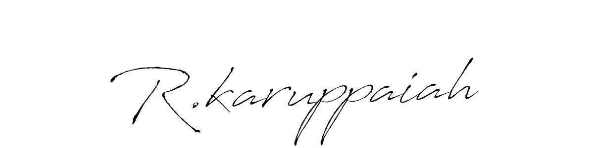 R.karuppaiah stylish signature style. Best Handwritten Sign (Antro_Vectra) for my name. Handwritten Signature Collection Ideas for my name R.karuppaiah. R.karuppaiah signature style 6 images and pictures png