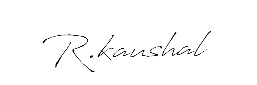 The best way (Antro_Vectra) to make a short signature is to pick only two or three words in your name. The name R.kaushal include a total of six letters. For converting this name. R.kaushal signature style 6 images and pictures png